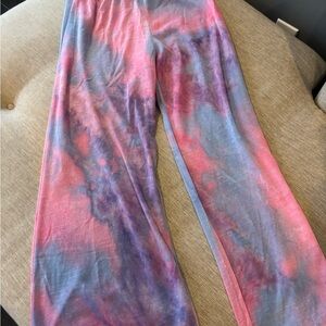 India Boutique Pink and Blue Casual Tie-Dye Bottoms